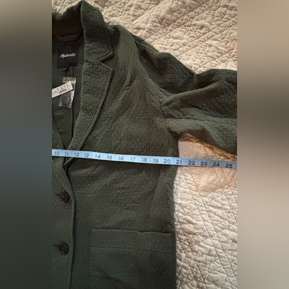 Madewell Diamond Jacquard Shaw Blazer Jacket ‘Dark Forest’ Sz SMALL $148 NWT - Picture 15 of 16